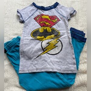 Justice League Cotton Boys Short Sleeve Pajamas